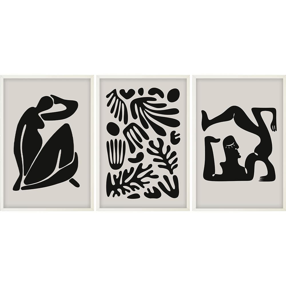 Kit Quadros Decorativos Henry Matisse Escultura PB