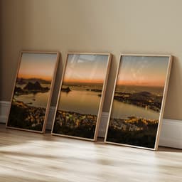 Kit Quadros Decorativos Praia e mar Rio de Janeiro Niterói