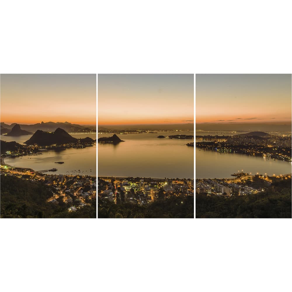 Kit Quadros Decorativos Praia e mar Rio de Janeiro Niterói