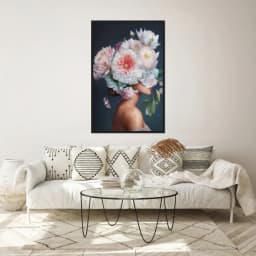 Quadro Decorativo Flor No Rosto